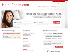 Tablet Screenshot of hotel-finden.com